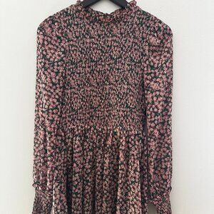 Lulus Floral Smocked Skater Dress